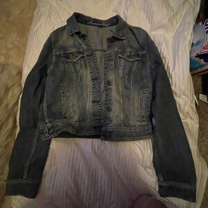 Vintage American Eagle Outfitters Faded Blue Jean Jacket Size Large